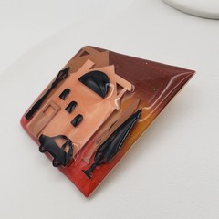 Vintage House Pin By Lucinda House Car Lamp Post Tree Red Orange Brown Gold Fall