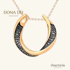 Christian Orthodox Charm Necklace LET The GOD ARISE, Silver & 24K Gold Plated