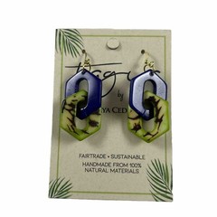 Fair Trade Tagua Nut Organic Earrings Jewelry (Sustainable & Eco-Friendly)