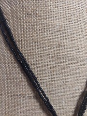 Art Glass Pendant Necklace Black & Copper Color Artisan Hand Blown
