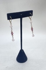 Sterling Silver 925 CZ Crystal Jewelry Set 3pc Ring Size 6.25 Leverback Earrings