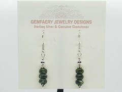 Sterling Silver Natural RUSSIAN SERAPHINITE Gemstone Earrings #77…Handmade USA