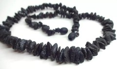 Genuine Baltic Amber Necklaces Raw Oval Dark Cherry Beads 48cm (18″)