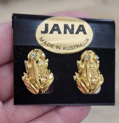 Frog Clip On Earrings Made In Australia Jana