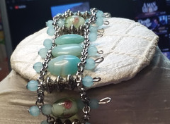 7.5″ Powder Blue Stone and Tiny Glass Bead Bracelet 06-01-2026