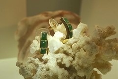 4MMX5MM NEPHRITE POLAR JADE 18K GOLD VERMEIL 925 SILVER CRESCENT STUD EARRINGS