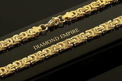 DJADEE King Chain 6 mm 24K Gold Plated Cuban Link Necklace 999