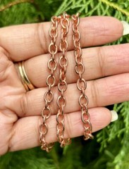 18 inch Pure Copper Cable Link Chain Necklace, Healing Copper Jewelry, Spiritual