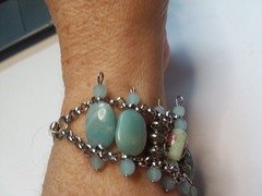 7.5″ Powder Blue Stone and Tiny Glass Bead Bracelet 06-01-2026