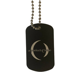 A Perfect Circle Band Engraved Aluminum Dog Tag with Necklace