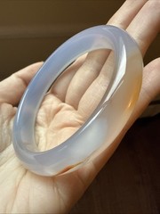 巴西冰玉髓 57.8 Mm Natural chalcedony Agate Bangle