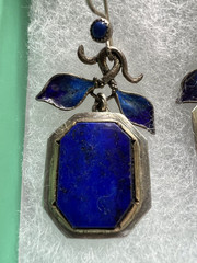 Musi Hunt Enameled Lapis Lazuli Earrings