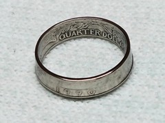 1990 – Size 11 Dated Quarter Coin Ring