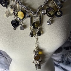 Unique Handcrafted Beaded Boho Tassel Necklace With Charms Beads Gorgeous