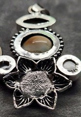 New Set Moonstone Pearl Shiva Shell Pendant Earrings Silver Flower Bird Goddess