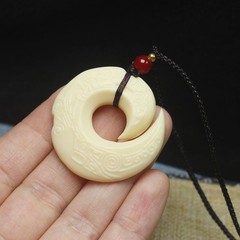 38mm White Peace Knot Pendant: Fashion Necklace or Car Ornament