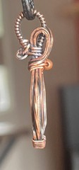 Handmade copper wire wrapped 1979 Barbados Ten Cent Coin Pendant 8f