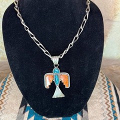 Navajo handcrafted Thunderbird pendant by Martha Willeto. CHAIN NOT INCLUDED!