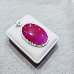 Agate Gemstone Pendant Natural Agate Silver Pendant Handmade Pendant Jewelry