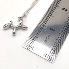 925 Silver Necklace w/ Balloon Animal Dog Pendant Anniversary Birthday Gift NEW