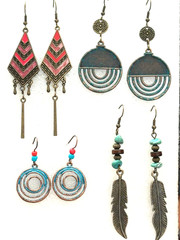 Clearance Lot of 4 pairs Bohemian Handcrafted Earrings
