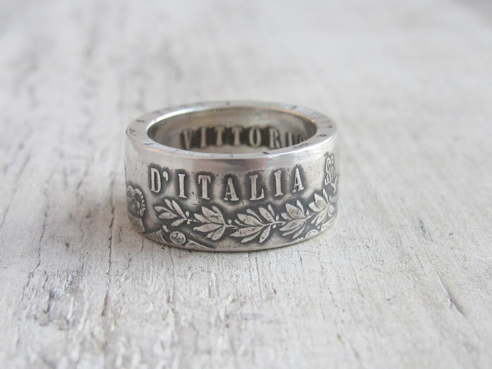 Italian Silver Coin Ring – Handmade Rings from Coins – Jewelry – Italian jewelry
