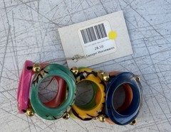 Organic Tagua Nut, Acai Seeds Bracelet Rainbow Handmade Ecuador Jewelry
