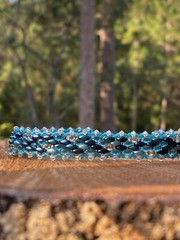 Shades Of Greens Crystal Button Clasp Anklet