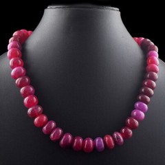 Red Ruby 750 Cts Top Grade Selling Beaded Womens Necklace Jewelery VK 21 E600