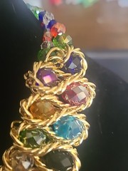 Artisan Crafted Wire Beaded Statement Collar Choker Necklace Multi Color…
