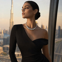 Silver Bead Statement Necklace Modern Mesh Collar Contemporary Fashion Jewelry