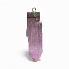Pink Kunzite Gemstone Handmade 925 Sterling Silver Jewelry Pendant-Natural Shape