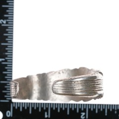 6.375″ Vintage Native American sterling cast cuff bracelet with turquoise