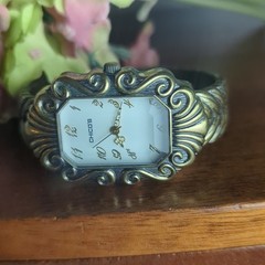 Vintage Chico’s Gold Tone Cuff Watch Early 2000s Y2K Statement Watch
