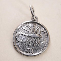 Scorpio Zodiac Charm Sterling 925 Silver Astrology Pendant Scorpion Horoscope