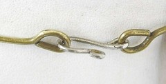Vintage modernist brass and alpaca necklace / collar, hand crafted Length ca. 42