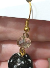 Black Handmade Clay Mushroom Earrings – OOAK Magical Witchy Dopamine Jewelry 🍄✨