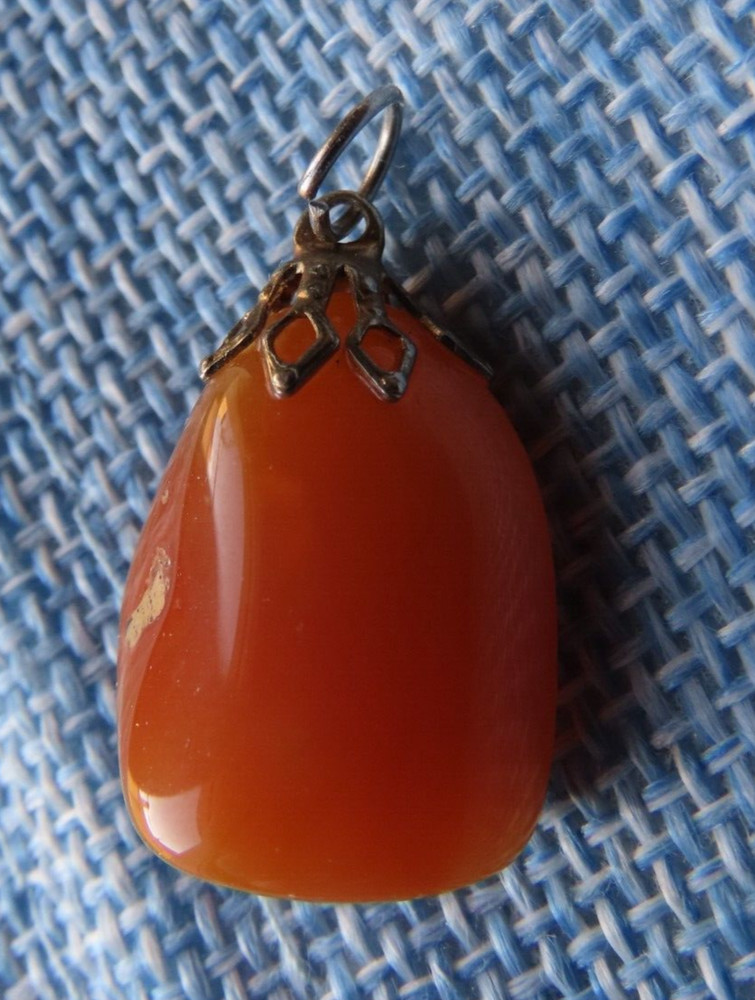 Natural Jasper Pendant Reddish, White, Brown