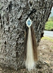 Cowboy Collectibles Granite/Cream Horse Hair Prescott Bag Tassel or Key Chain