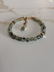 Prehnite 6mm Natural Gemstone Beaded Bracelet Dainty Handcrafted Jewelry