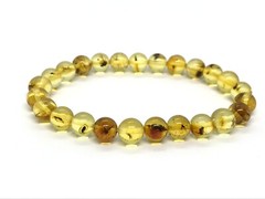 Amber Bracelet INSECT in EVERY BEAD Gift Baltic Round Beads Insects 5,1g 17464