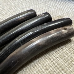 16 Vtg Handmade Curved Water Buffalo Horn Talons Tusk Pendants Jewelry Making