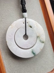 Imperial Prosperity: 56mm Dragon & Coin Jadeite Pendant | Power & Wealth Totem