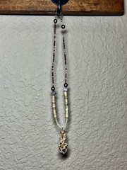 handmade hemp tigers eye pendant necklace with natural beads