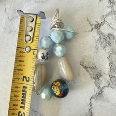 Pendant Glass Beads Colorful Elaborate Wire Wrapped Stones Multimedia 1600 Y