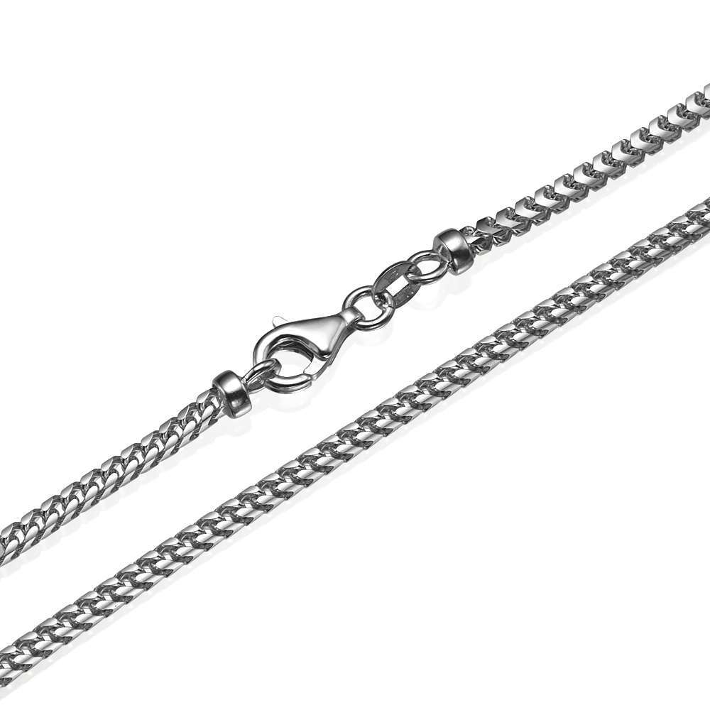 Franco Gold Chain In 14k White Gold 2.5mm 16-28″ Solid Jewelry