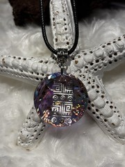 Handcrafted Resin Pendant That’s Reversible Necklace 18” To 20” Long