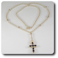 Minerals And Precious Stones. Black Sapphire Pendant + 925 Silver Chain + Pla