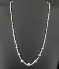 Milor Necklace Beads Silver Sterling 925 Chain 18″ Graduated Size Italy