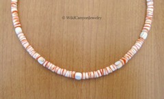 Red Lip Heishi Shell Necklace